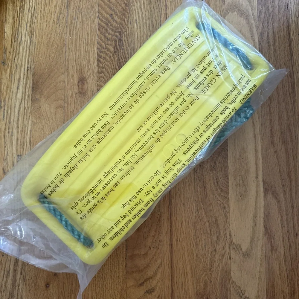 Backyard Discovery Yellow Swing Seat with Green Braided Ropes and Metal